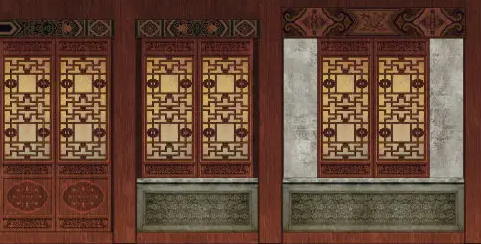 云龙隔扇槛窗的基本构造和饰件