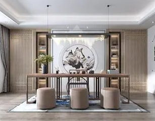 云龙新中式风格茶室如何规划设计